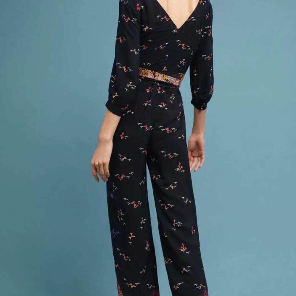 ❤️SOLD❤️ Feather + Bone Nara Jumpsuit Anthro - Picture 2 of 4